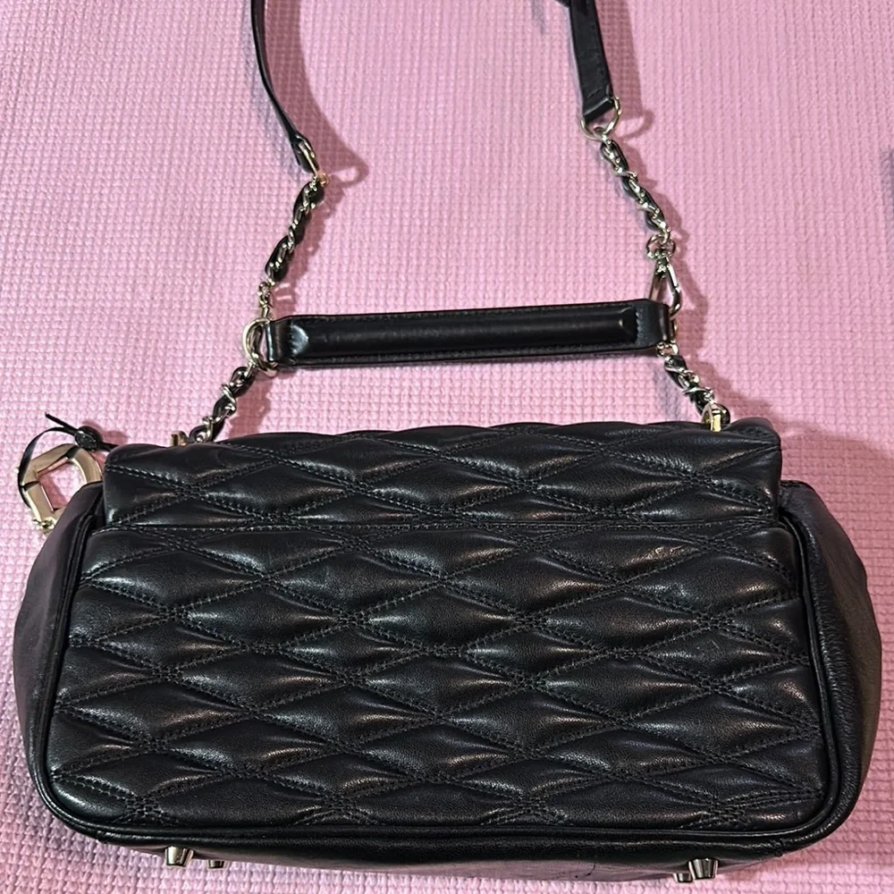 DKNY Slouchy Quilted Women's Crossbody Shoulder Soft Lamb Leather Snap Handbag